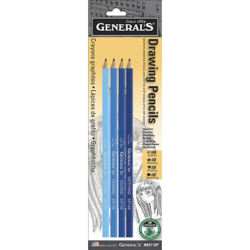 General Pencil Manga Graphite Drawing Set, 4 Pieces