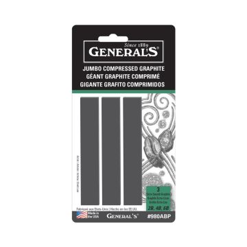 General Pencil Jumbo Compressed Graphite Stick Set