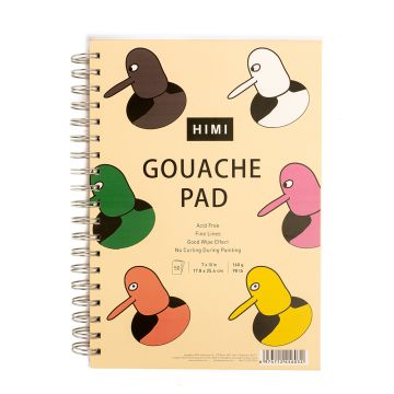 Miya Himi Gouache Pad - 7" x 10" - 160g - Bird Design