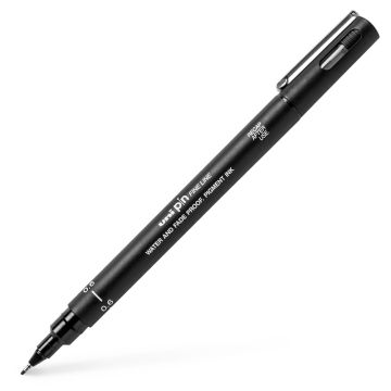Uni Pin 0.6mm Fineliner Pen Black - UniBall