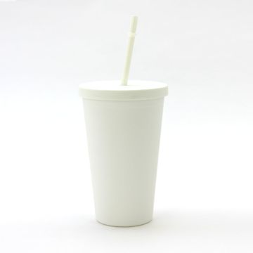 Water Bottle DW Plastic 2090 Tumbler  White