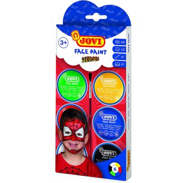 Jovi  Face Paint, Hero Set, 6 Bottles, 8 ml