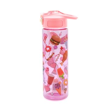 Water Bottle W989 Transparent Pink