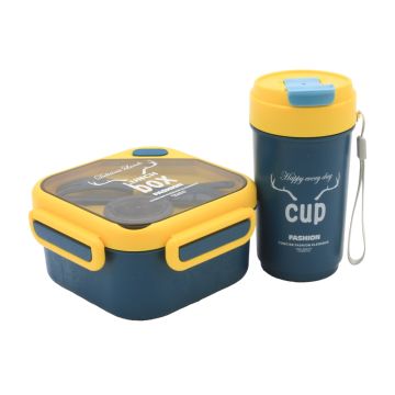 Lunch Box with cup WX3744 Blue