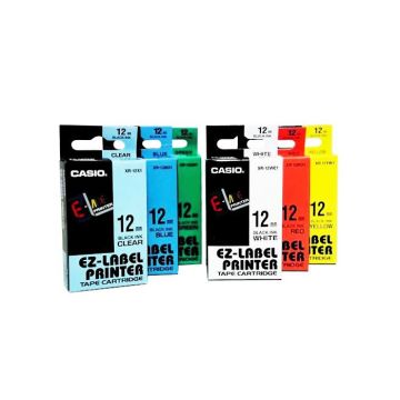 Casio Label Printer Tape 12MM-  XR-18HSWE 