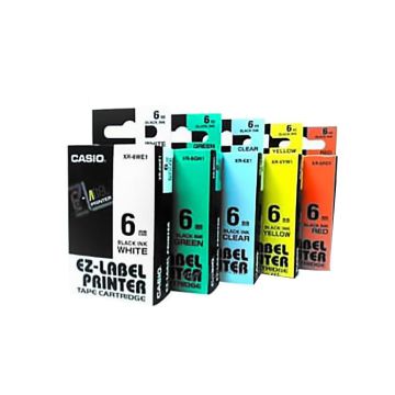 Casio Label Printer Tape 6MM-  XR-6HSWE 