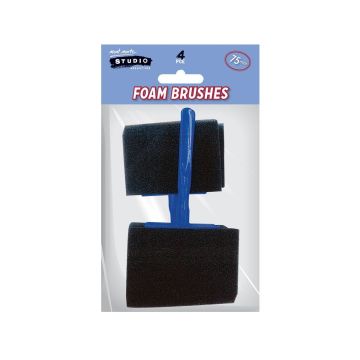 Mont Marte Foam Hobby Brush 75 mm 4pc Poly Bag