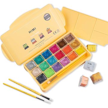 HIMI Metallic Gouache Paints Set of 18 x 30ml , X ALIEN FRENS