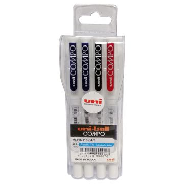 Uni-ball - Compo 0.3mm Pens set of 4Pcs