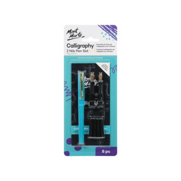 Mont Marte Calligraphy 2 Nib Pen Set 8pc