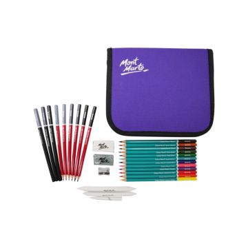 Mont Marte Colour & Sketch Wallet Set 28pc