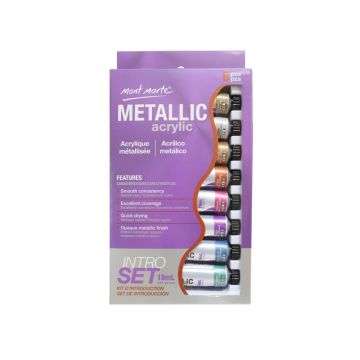 Mont Marte Metallic Acrylic Intro Set 8pc x 18ml