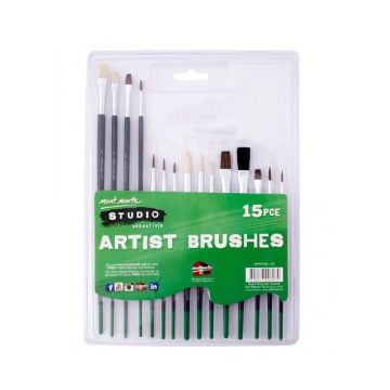 Mont Marte Silver Series Paint Brush Set 15pce