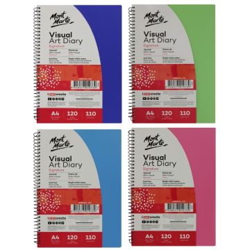 Mont Marte Visual Art Diary PP Coloured Cover A4