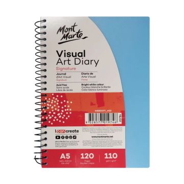 Mont Marte Visual Art Diary PP Coloured Cover A5