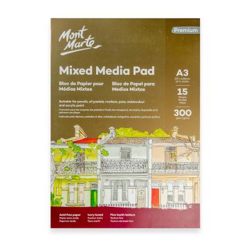 Mixed Media Pad 300gsm A3 15 Sheets - Mont Marte