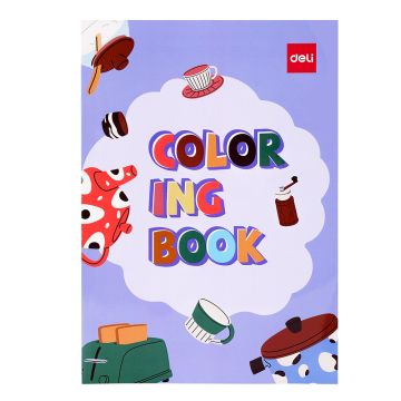 Deli 12-Sheet Purple Painting Book - N048