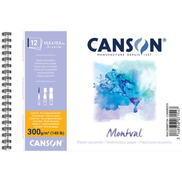 Canson Montval Pads Spiral Bound 300g - 10.5 x 15.5 cm