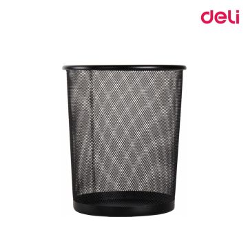 WASTE BIN METAL MEDIUM BLACK 9188 DELI