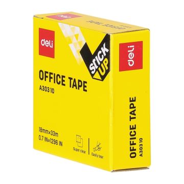 Super Clear Office Tape 18mm×33m Deli