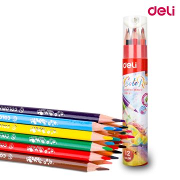 Colour Pencil 12 Colour Tube Deli - C00307