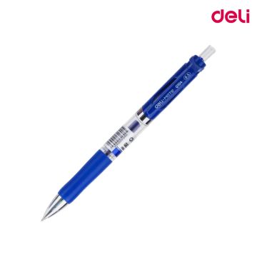 Gel Pen 0.5mm Blue Bullet Tip Deli Q10430