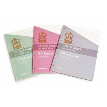 Writing Pad refill Checkmate A4 80L of 80 gsm