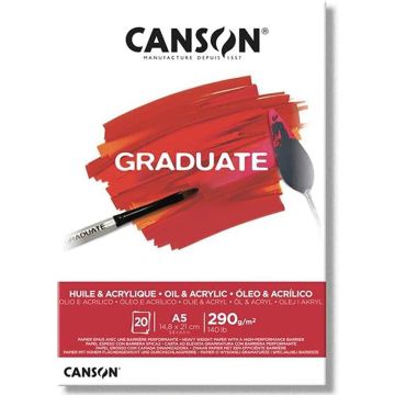 Canson Graduate Oil And Acrylic 290gsm A5 Paper - 400110379