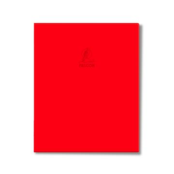Single Line Book Red 10x8" 100/S Dark PVC Falcon