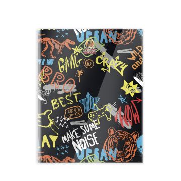 Single Line 80 Sheets NoteBook PVC - 22 X 16 CM - 04