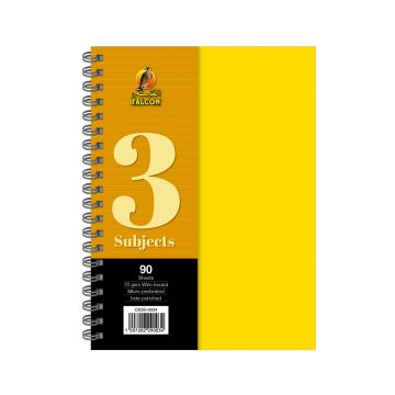 University Book 3 Subjects - A4 Yellow