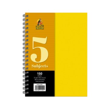 University Book 5 Subjects - A4 Yellow