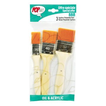 Pebeo Synthetic Spalter Brushes set of 3