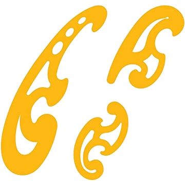 French Curve Set of 3 - Orange Color FCO3 Isomars