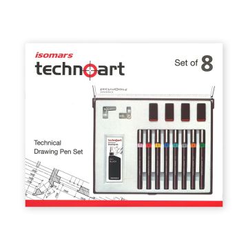 Technical Drawing Pen Set of 8 Isomars
