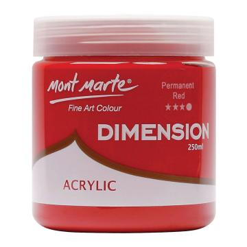 Mont Marte Dimension Acrylic 250 ml - Permanent Red
