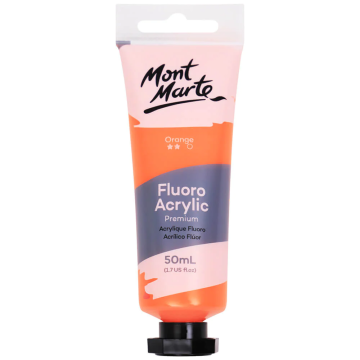 Mont Marte Fluoro Acrylic Paint 50ml - Orange