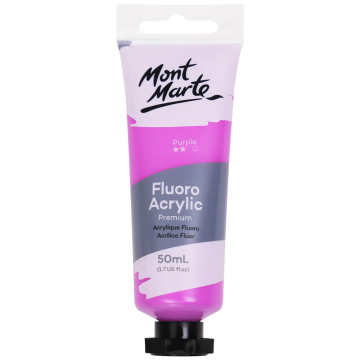 Mont Marte Fluoro Acrylic Paint 50ml - Purple