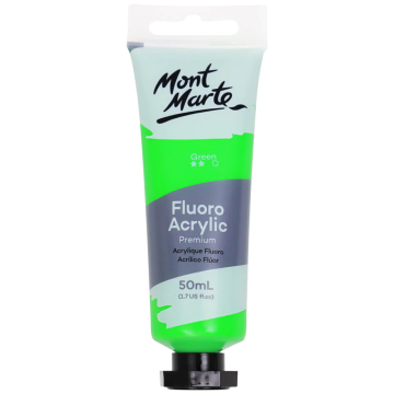 Mont Marte Fluoro Acrylic Paint 50ml - Green