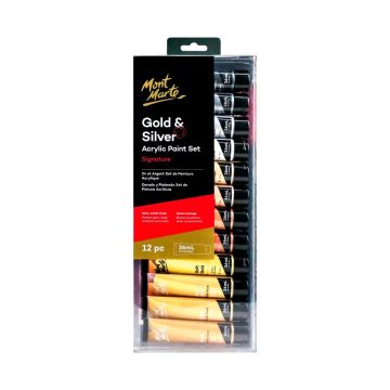 Mont Marte Gold Paint Series Set 12pc x 36ml