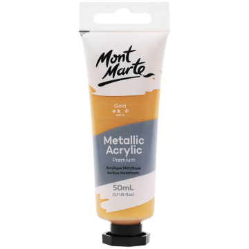 Mont Marte Metallic Acrylic Paint 50ml - Gold