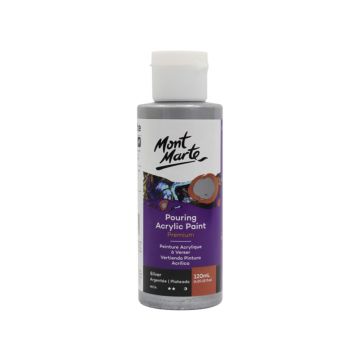 Mont Marte Pouring Acrylic Paint 120ml - Silver