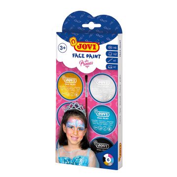 Jovi  Face Paint, Set Princess, 6 Bottles, 8 ml