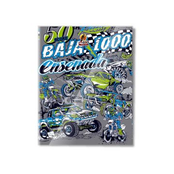 Single Line 100 Sheets NoteBook PVC - 22 X 16 CM - 01