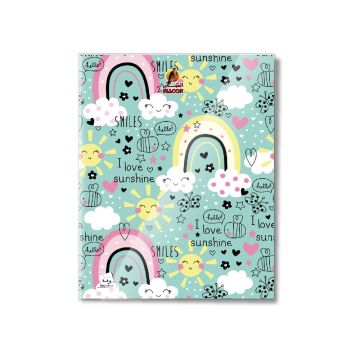 Single Line 100 Sheets NoteBook PVC - 22 X 16 CM - 05