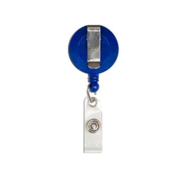Card Holder "Blue" ID Card Roller Clip Retractable