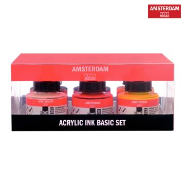 Acrylic Ink Basic Set - 6 x 30 ml - 0389