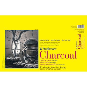 Strathmore 300 Series Charcoal Pad, 11" x 14" Tape Bound - SM330-111
