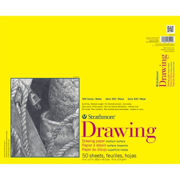 Strathmore Drawing Pad, Medium Surface, 14 x 17 inch - SM340-114
