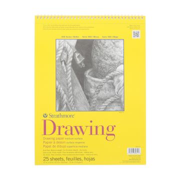 Strathmore Drawing Pad, Medium Surface, Spiral 9" x 11" - SM340-309